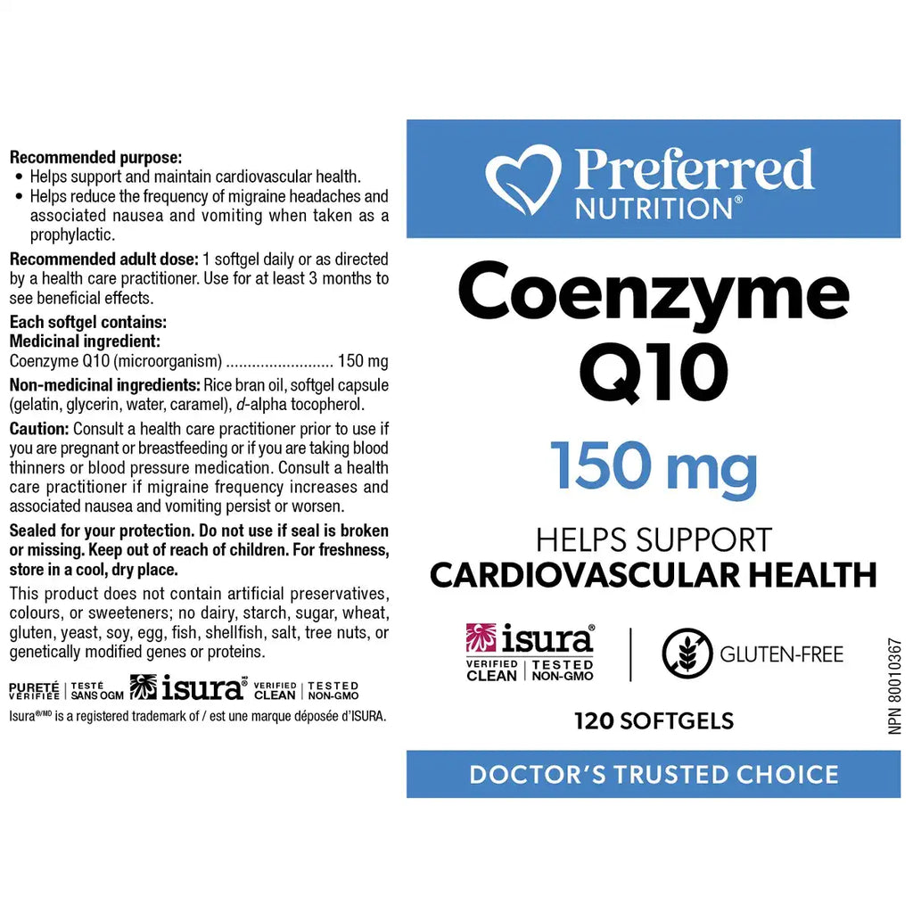 Preferred Nutrition Coenzyme Q10 150mg - 120 Softgels