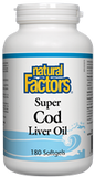Natural Factors Super Cod Liver Oil - 180 Softgels