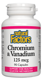 Natural Factors Chromium & Vanadium 125mcg - 90 Capsules