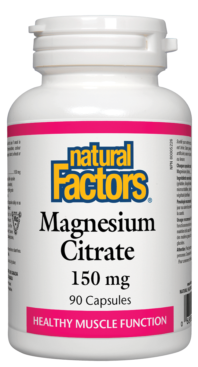 Natural Factors Magnesium Citrate 150mg - 90 Capsules