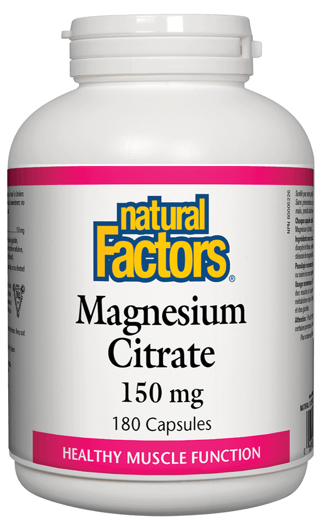 Natural Factors Magnesium Citrate 150mg - 180 Capsules