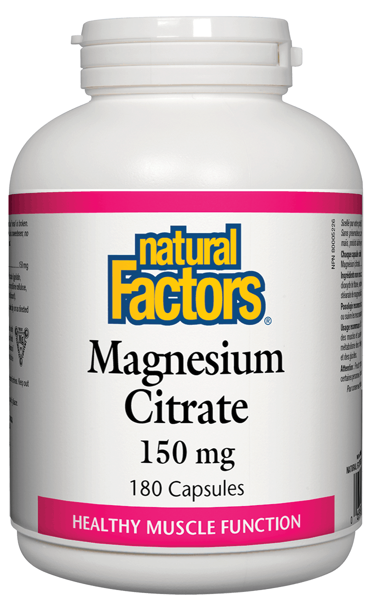 Natural Factors Magnesium Citrate 150mg - 180 Capsules