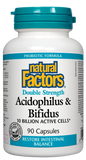 Natural Factors Acidophilus & Bifidus Double Strength - 90 Capsules