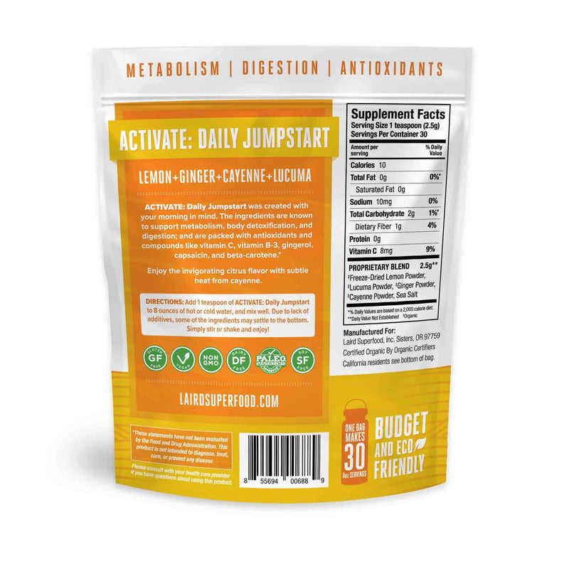 Laird Superfood Organic Activate Daily Jumpstart - 76g