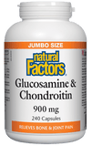 Natural Factors Glucosamine & Chondroitin Sulfate 900mg - 240 Capsules