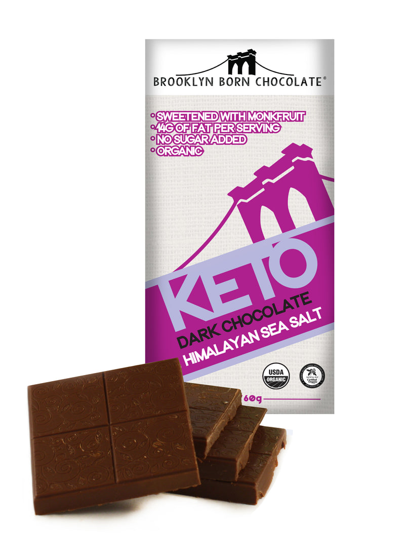 Brooklyn Born Chocolate Keto Dark Chocolate Himalayan Sea Salt Bar