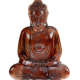 Hand Carved Meditating Buddha - 6