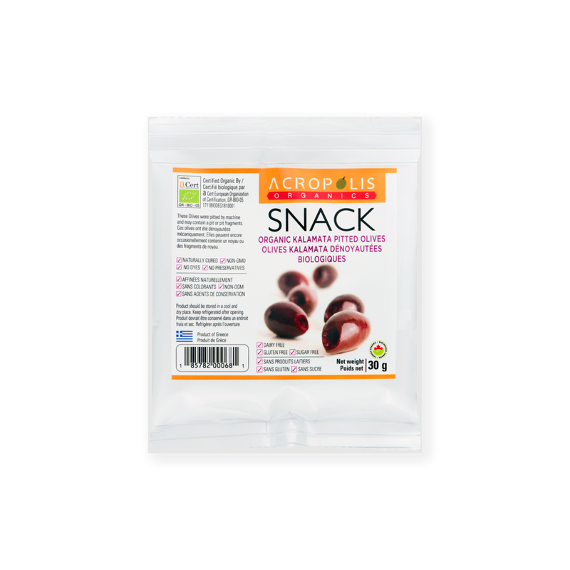 Acropolis Organics Snack Kalamata Pitted Olives - 30g