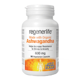 Natural Factors RegenerLife Ashwagandha 600mg - 90 Veggie Caps