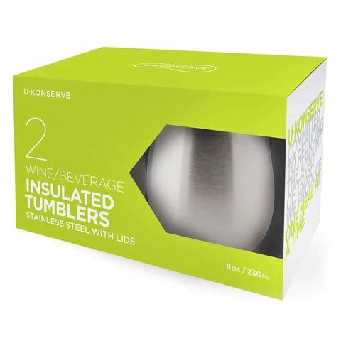 U-Konserve 2-Pack Wine/Beverage Insulated Tumbler - 8oz