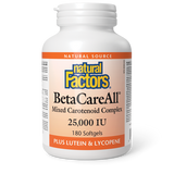 Natural Factors BetaCareAll 25,000 IU - 180 Softgels