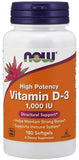 Now Vitamin D3 1000 IU - 180 Softgels