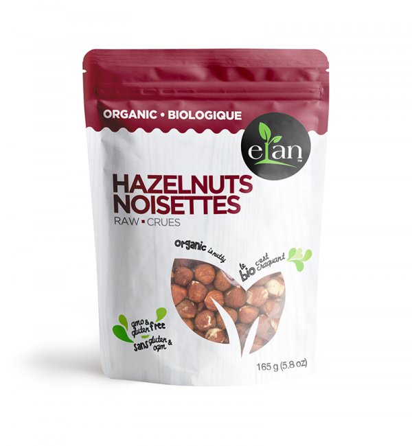 Elan Organic Raw Hazelnuts - 165g