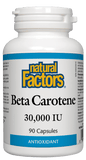 Natural Factors Beta Carotene 30,000IU - 90 Capsules