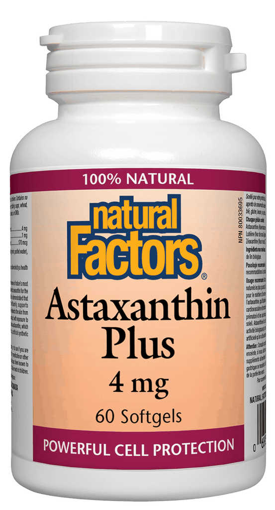Natural Factors Astaxanthin Plus 4mg - 60 Softgels