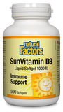 Natural Factors SunVitamin D3 1000 IU - 500  Softgels