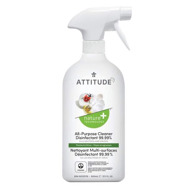 Attitude All-Purpose Cleaner Disinfectant Thyme & Citrus - 800ml