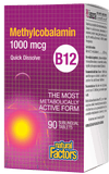 Natural Factors B12 Methycobalamin 1000mcg - 90 Sublingual Tablets