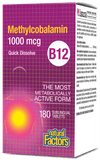 Natural Factors Vitamin B12 Methylcobalamin 1000mcg - 180 Sublingual Tablets
