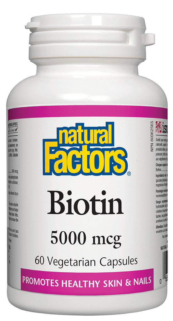 Natural Factors Biotin 5000mcg - 60 Capsules