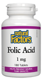 Natural Factors Folic Acid 1mg - 180 Tablets