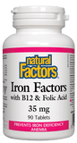 Natural Factors Iron Factors® with B12 & Folic Acid 35mg - 90 Tablets