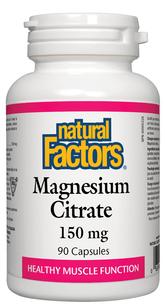Natural Factors Magnesium Citrate 150mg - 90 Capsules