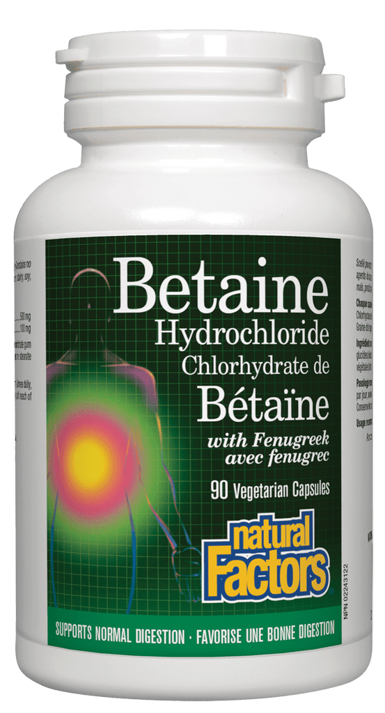 Natural Factors Betaine Hydrochloride - 90 Capsules