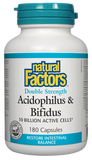 Natural Factors Acidophilus & Bifidus Double Strength - 180 Capsules