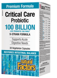 Natural Factors Critical Care Probiotic 100 Billion - 30 Capsules