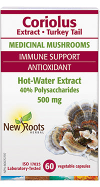 New Roots Turkey Tail 500mg - 60 veggie capsules