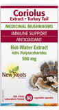 New Roots Turkey Tail 500mg - 60 veggie capsules