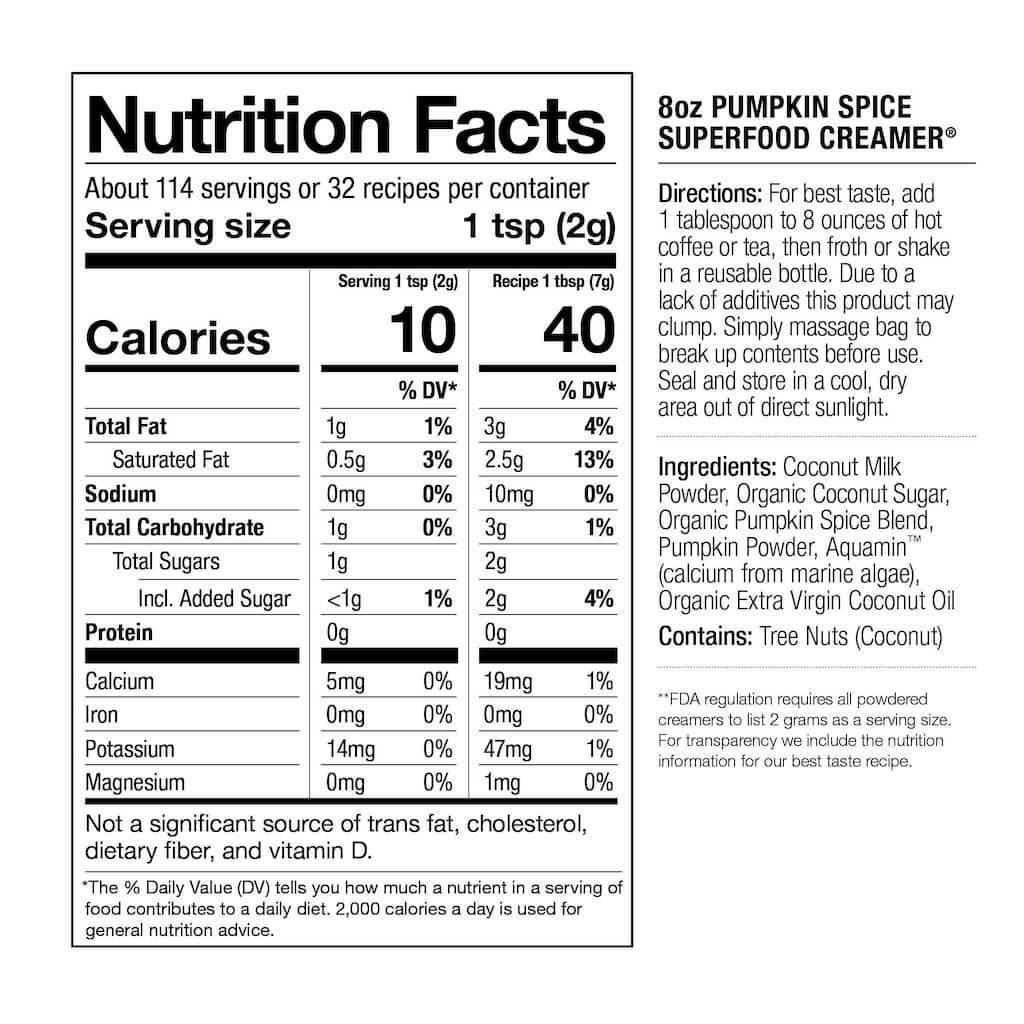 Laird Superfood Pumpkin Spice Superfood Creamer - 227g