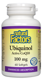 Natural Factors Ubiquinol Active CoQ10 100mg - 60 Softgels