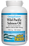 Natural Factors Wild Pacific Salmon Oil 1000mg - 180 Softgels