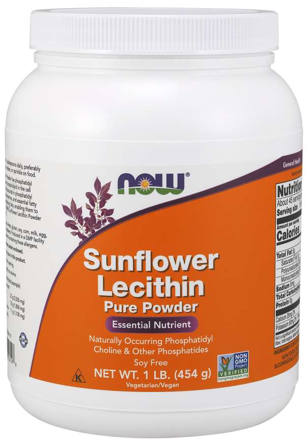 Now Sunflower Lecithin Pure Powder - 454g