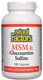 Natural Factors MSM & Glucosamine Sulfate - 180 Capsules