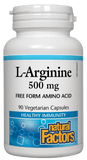 Natural Factors L-Arginine 500mg - 90 Capsules