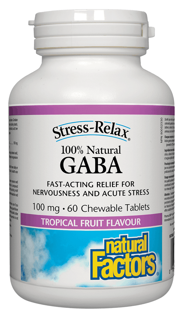 Natural Factors GABA 100mg - 60 Chewable Tablets