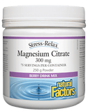 Natural Factors Magnesium Citrate 300mg Berry - 250g