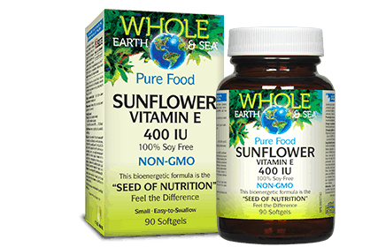 Whole Earth & Sea Pure Food Sunflower Vitamin E - 90 Capsules