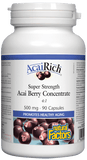Natural Factors AcaiRich® Super Strength Acai Berry Concentrate 500mg - 90 Capsules