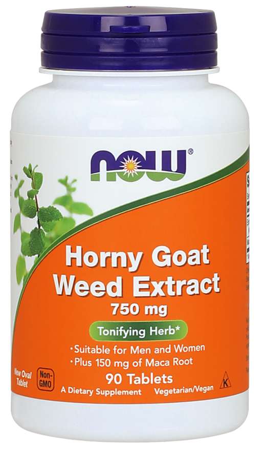 Now Horny Goat Weed 750 mg -  90 Tablets