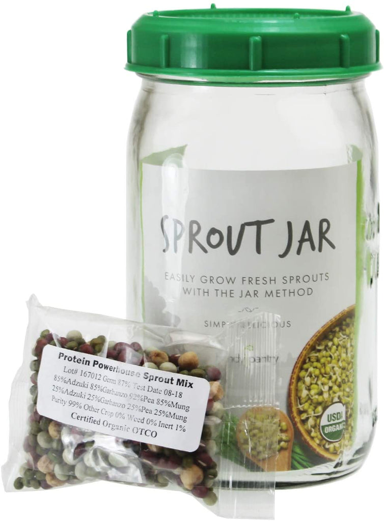 Handy Pantry Sprout Jar With Seeds