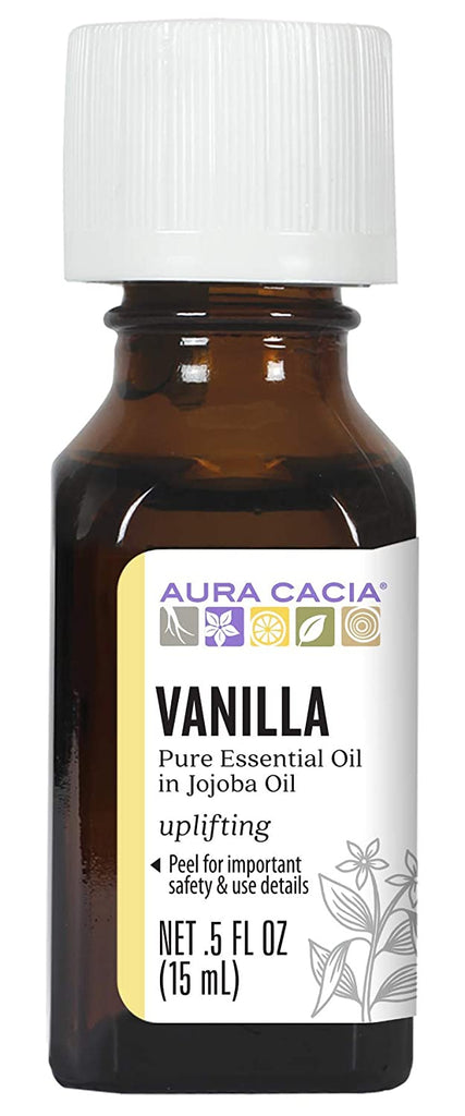 Aura Cacia Vanilla Essential Oil in Jojoba Oil - 15ml