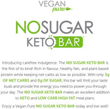 Vegan Pure No Sugar Keto Chocolate Peanut Butter Bar - Single
