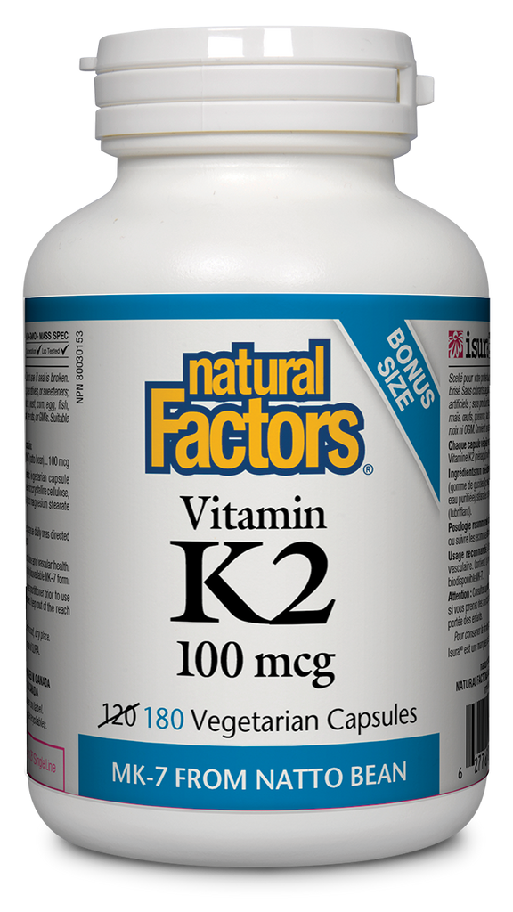 Natural Factors Vitamin K2 - 180 Capsules