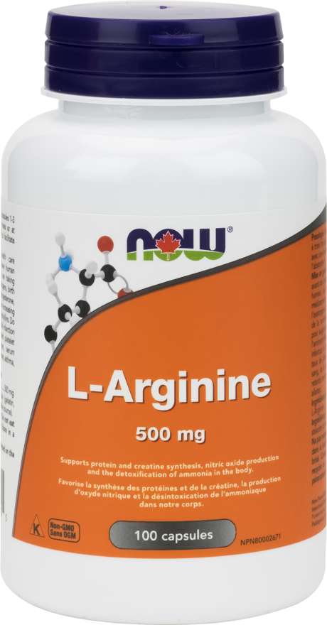 Now L-Arginine 500mg - 100 Capsules