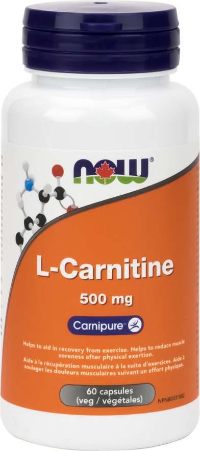 Now L-Carnitine 500mg - 60 Capsules
