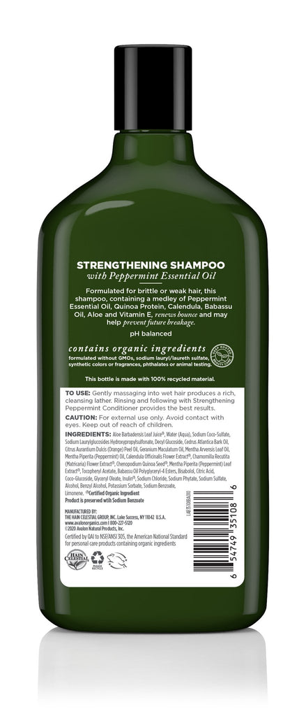 Avalon Organics Strengthening Peppermint Shampoo - 325ml